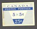 Canada 1956 SG. SB56 25 C. Booklet  Five 5 C. And 1 Label (467a) (3x2) Quieen Elizabeth II. MNH - Cuadernillos Completos