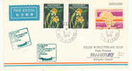 1er Vol Abidjan Francfort Boeing Lufthansa 1978 - Frankfurt Allemagne Cote D'Ivoire Lettre - Covers & Documents