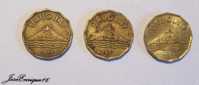 3 COINS - MONNAIE - CURRENCY, URUGUAY. CERRO DE MONTEVIDEO 1976, 1977, 1981, - Uruguay