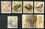 Kenia / Kenya 1971, Small Collection, All Used, Shells, Schelpen, Muscheln, Coquilles - Kenia (1963-...)