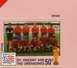 Nationaldress Team Spanien Fußball WM 1994 Vincent 2811 Kleinbogen ** 8€ Kicker World Cup USA M/s Flag Soccer Sheetlet - Covers & Documents