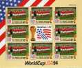 Nationaldress Team Schweiz Fussball WM 1994 Vincent 2814 Kleinbogen ** 8€ Kicker World Cup USA Bloc Flag Soccer Sheetlet - Lettres & Documents