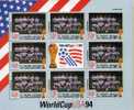 Nationaldress Team Argentinien Fussball WM 1994 Vincent 2821 Kleinbogen ** 8€ Kicker World Cup USA M/s Flag Soccer Sheet - Brieven En Documenten