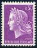 = Type Marianne De Cheffer  Taille Douce  30c Lilas N°1536 - 1967-1970 Marianne Of Cheffer