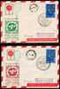 POLAND 1965 (26 JUNE) BALLOON CHAMPIONSHIPS FOR 34TH POZNAN INTERNATIONAL TRADE FAIR SET OF 4 BALLOONS FLIGHT COVERS - Lettres & Documents