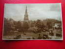 CPA PHOTO-ANGLETERRE-ST-PAUL'S CHURCH AND SQUARE,BEDFORD-ANIMEE ET VOITURUES -NON VOYAGEE-CARTE EN BON ETAT. - Bedford