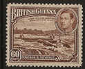 BRITISH GUIANA 1938 60c KGVI SG 315 HM JS113 - Guyana Britannica (...-1966)