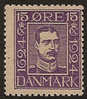 DENMARK 1924 15o King Christian X SG 219B HM JU121 - Nuevos