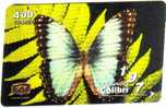 COSTA RICA 400 COLONES  BUTTERFLY INSECT BLUE  PIN READ DESCRIPTION !!! - Costa Rica