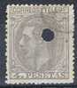 Telegrafos, Alfonso XII , 4 Pesetas,  Num 208T º - Used Stamps