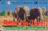 # GERMANY S12_91 Rettet Die Tiere 12 Gd 03.91 -animal,elephant- Tres Bon Etat - S-Reeksen : Loketten Met Reclame Van Derden