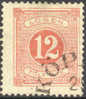 Sweden J16 Used 12o Pale Red Postage Due From 1882 - Taxe