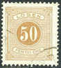 Sweden J21 Used 50o Yellow Brown Postage Due From 1877 - Postage Due