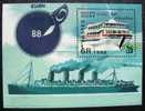 Kampuchea, 1988 - Transport - Ship - Marine - ESSEN  - Block - Kampuchea