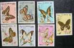 Kampuchea, 1986 - Fauna - Butterflies - Set Of 7 - Kampuchea