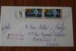 ENVELOPPE LETTER BY AIR MAIL ETATS UNIS D'AMERIQUE USA GLENWOOD  P/ MARSEILLE FRANCE 1969 STAMP FIRST MAN ON THE MOON - Cartas & Documentos