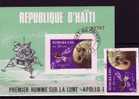 1.Mondlandung 1969 Apollo 11 Umkreist Mond 1969 Haiti 1091+ Block 42 O 6€ Imperforiert Hojas Space Bloc Sheet Bf America - Haití