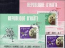 Mondlandung 1969 Apollo 11 Umkreist Den Mond Haiti 1091,Block 39 Plus 42 O 9€ Bloque Hojitas Space Bloc Sheet Bf America - Haití