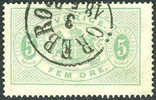 Sweden O3 Used 5o Yellow Green Official From 1874 - Service