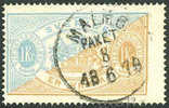 Sweden O11 Used 1k Blue & Bister Official From 1874 (Paket Cancel) - Officials