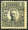 Sweden #72 Mint Hinged 1k Black & Yellow From 1911 - Neufs