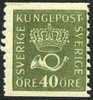 Sweden #146 Mint Hinged 40o Olive Green From 1920 - Nuevos