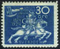 Sweden #218 Mint Hinged 30o Deep Blue UPU From 1924 - Neufs