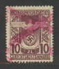 POLAND 1942 GENERAL GOUVERNMENT GG WW2 3RD REICH OCCUPATION GERICHTSKOSTEN (COURT REVENUE) 194210 ZL PURPLE-BROWN BF#14 - Fiscaux