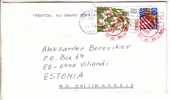GOOD USA Postal Cover To ESTONIA 1997 - Good Stamped: Flowers ; Flag - Cartas & Documentos