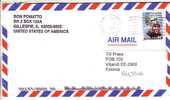 GOOD USA Postal Cover To ESTONIA 1997 - Good Stamped: Aviation - Cartas & Documentos