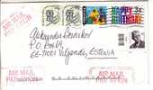 GOOD USA Postal Cover To ESTONIA 2002 - Good Stamped: Kwanzaa ; Stilwell ; Birthday - Covers & Documents