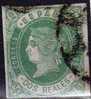 España 1862 , Nº 62,  Dos Reales Verde, Sin Dentar - Usados