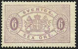 Sweden O16a Mint Hinged 6o Lilac Official From 1881 - Dienstzegels