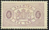 Sweden O16a Mint Hinged 6o Lilac Official From 1881 - Service