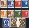 Sweden #400-10 XF Mint Hinged 3 Sets From 1948-49 - Unused Stamps