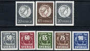 Sweden #465-72 XF Mint Hinged 2 Sets From 1954 - Ungebraucht