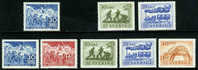 Sweden #494-501 XF Mint Hinged 2 Sets From 1956-57 - Unused Stamps