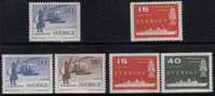 Sweden #518-23 XF Mint Hinged 2 Sets From 1958 - Unused Stamps