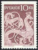 Sweden #592 XF Mint Hinged 10k High Value Of Set From 1961-65 - Unused Stamps