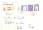 43890)lettera Racc. Svizzera Con 3 Valori + Annullo - Cartas & Documentos