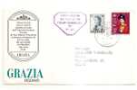 43961)lettera F.d.c. Grazi Oceano Con 2 Valori + Annullo - Postmark Collection