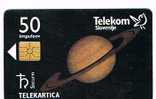 SLOVENIA (SLOVENIJA)  - TELEKOM SLOVENIJE  - SERIE PIANETI:  SATURNO  //  KRKA  50 IMP. - USATA (USED)° -  RIF. 3118 - Astronomùia