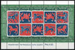 Sweden #1101 XF Mint Hinged Mini-sheet Of 10 From 1974 - Unused Stamps