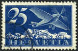 Switzerland C5 XF Used 25c Airmail From 1923 - Oblitérés