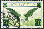 Switzerland C14a Used 40c Grilled Gum Airmail From 1933 - Gebraucht