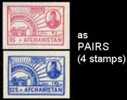 AFGHANISTAN 1954. Canon Independence Day.IMPERF.PAIRS:2 (4 Stamps)    [ungezähnt,non Dentelé,no Dentado,non  Dentellato - Afghanistan