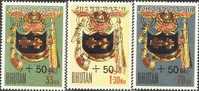 AT0023 Bhutan 1964  Olympic Stamp  Overprint 3v MNH - Winter 1968: Grenoble