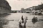 Berges De La Seine - Baignade Des Chevaux Près De L' île St Louis - La Seine Et Ses Bords