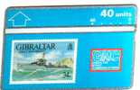 GIBRALTAR 40 U  WARSHIP HMAS WATERHEN ON LOAN TO AUSTRALIA ON STAMP ON CARD  MINT  L & G  CODE: 306A READ DESCRIPTION !! - Gibraltar