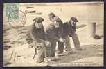 CPA  PRECURSEUR- FRANCE- ILE TUDY (29)- VIEUX LOUPS DE MER AU SOLEIL D´AUTOMNE-  MARIINS BRETONS EN 1900- - Ile Tudy